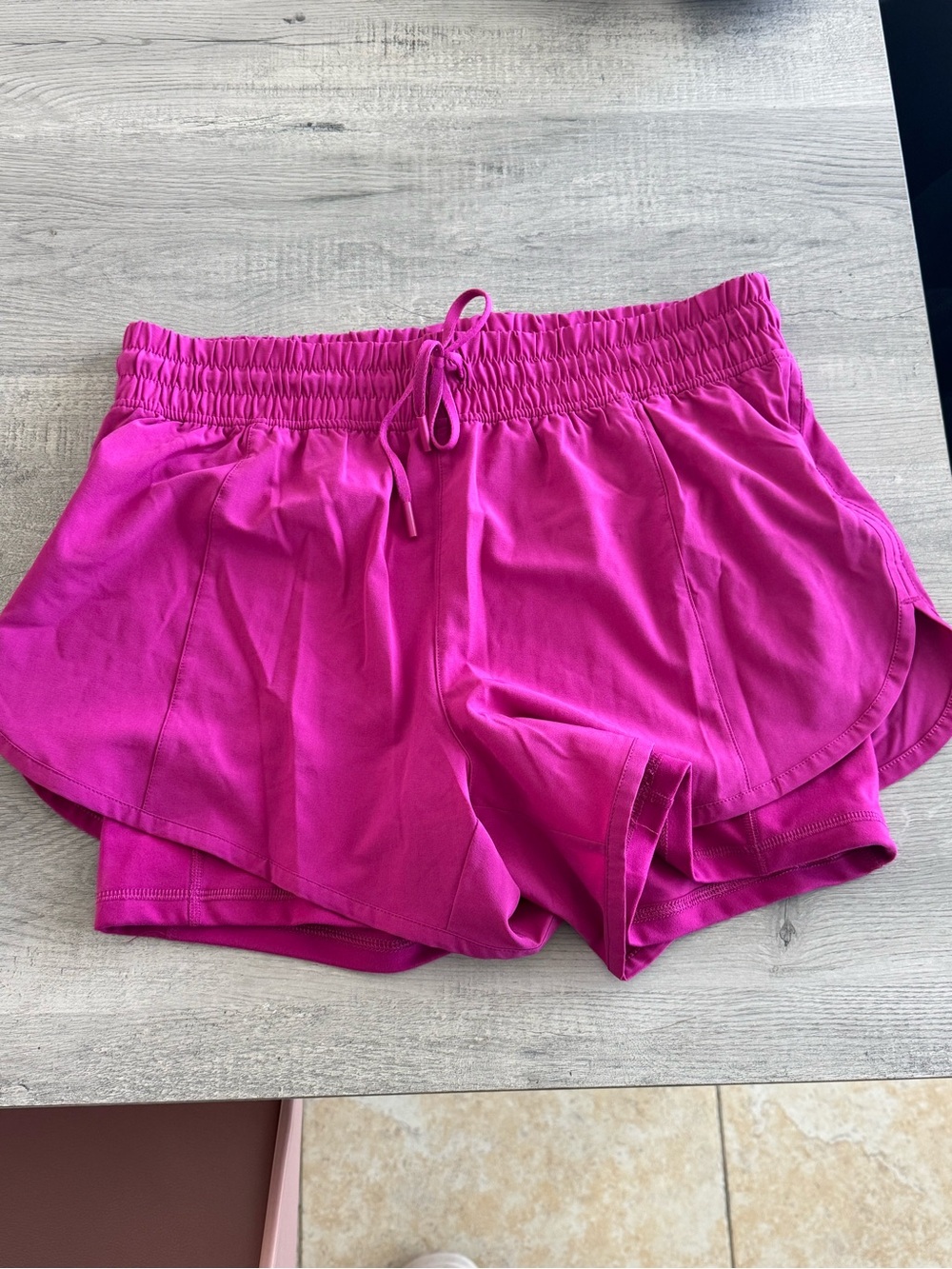 Reflex Women's Hot Pink Athletic Shorts with Elastic Waist